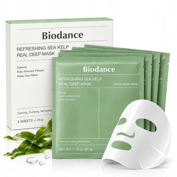 BIODANCE REFRESHING SEA KELP REAL DEEP MASK MASKA Z ALGAMI MORSKIMI 34 G