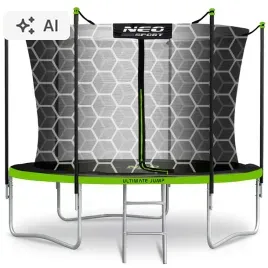 trampolina-ogrodowa-dla-dzieci-252cm-8ft-drabinka-siatka-wewnetrzna