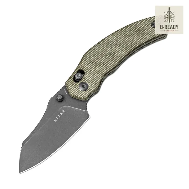 Nóż Składany Kizer Bulldog Micarta Nitro-V Czarne Ostrze