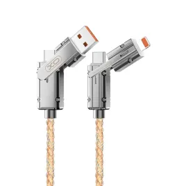 xo-kabel-nb276-4w1-usb-c-lightning-usb-usb-c-60w-10m-szary