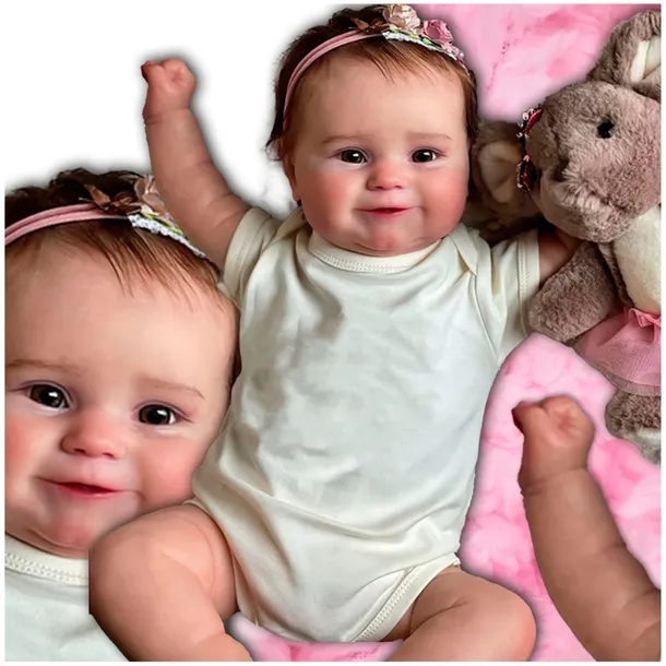 LALKA REBORN JAK ŻYWA BOBAS DZIECKO DZIEWCZYNKA DUŻA 50 cm jak prawdziwa