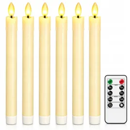 swiece-led-stozkowe-6-szt-woskowe-pilot-timer-migoczacy-plomien
