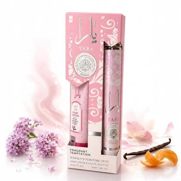YARA PINK FRAGRANT TEMPTATION ZESTAW DAMSKI EDT 35 ML + KREM DO RĄK 30 ML