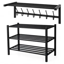 wieszak-scienny-z-polka-polka-na-buty-szafka-metalowa-loft-czarna-70-cm