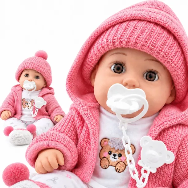 LALKA BOBAS DUŻA 41 CM INTERAKTYWNA MÓWI REALISTYCZNA MIĘKKA KINDERPLAY