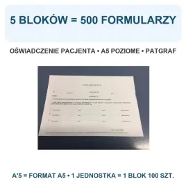 oswiadczenie-pacjenta-a5-poziome-5-blokow-500-formularzy-patgraf