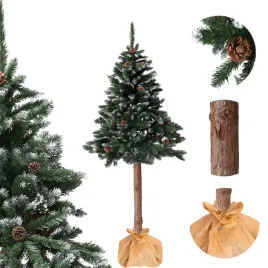 choinka-sztuczna-na-pniu-150-cm-sosna-diamentowa-z-szyszkami-osniezona