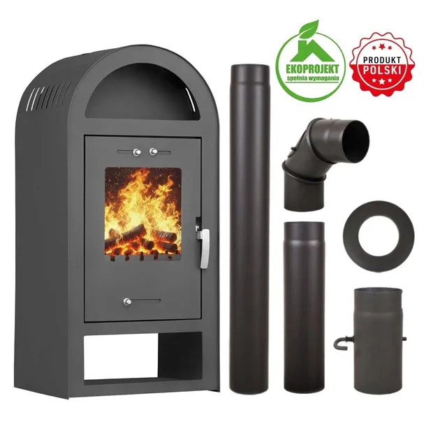 PIEC STALOWY ECO 7,5KW KOMINEK KOZA MOCNY POLSKI PRODUKT EKOPROJEKT HESTIA