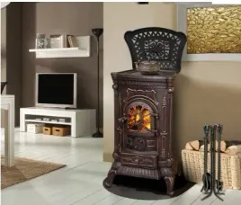 kominek-zeliwny-piec-ambra-piecyk-miedziany-fajerka-9kw-certyfikat-eko-gold