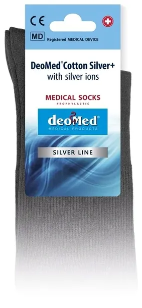 DEOMED Skarpetki nieuciskające DEOMED COTTON SILVER+ Czarny 43-46