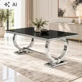 stol-glamour-czarny-blat-chromowana-podstawa-100x240-cm