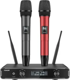 tonor-tw450-zestaw-2-mikrofonow-bezprzewodowych-uhf-kardioidalne-60m