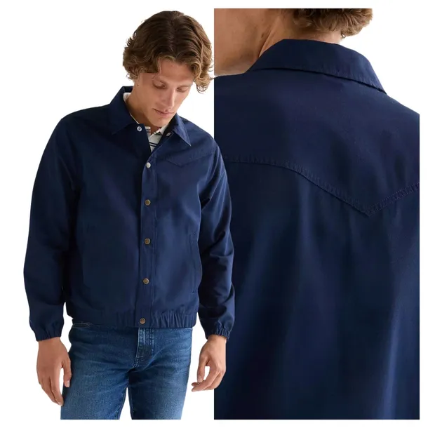 Męska kurtka przejściowa Wrangler Coaches Jacket Navy niebieska M