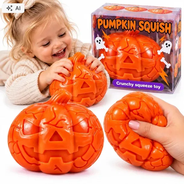 GNIOTEK DYNIA CRUNCHY CHRUPIĄCY SQUISHY ANTYSTRESOWY HALLOWEEN ZABAWKA