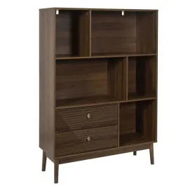 regal-na-ksiazki-polka-szafka-drewniany-z-szufladami-100-cm-orzech