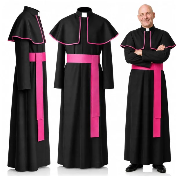 Strój Biskup Kostium Sutanna Biskupa na Halloween Przebranie Ksiądz XL XXL