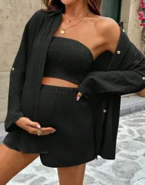 shein-czarny-ciazowy-komplet-top-koszula-spodenki-s06-xl