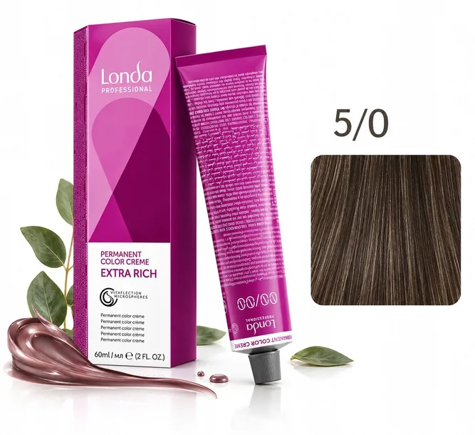 Londa Professional Color Extra Rich 5/0 Jasny Brąz Farba do Włosów 60 ml