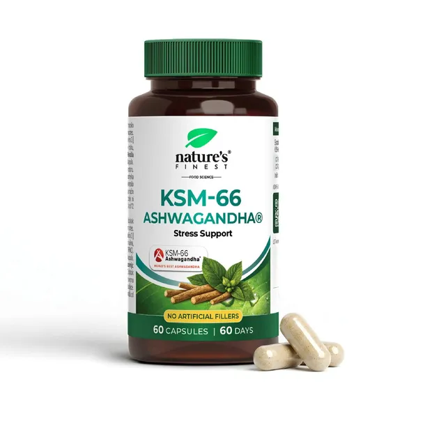 KSM-66 Ashwagandha Kapsułki - ekstrakt 300 mg, 5% witanolidów, wegańskie