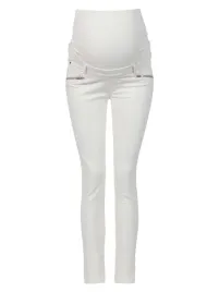 damskie-spodnie-ciazowe-z-paskiem-dzianinowym-biale-bellybutton-maternity