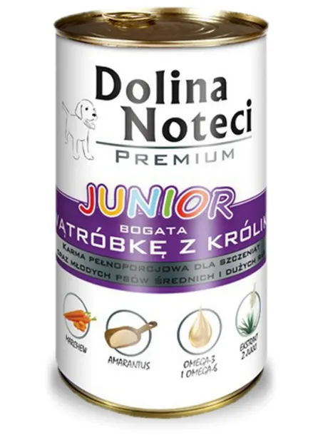 Dolina Noteci Puszka Premium Junior Wątróbka Mokra Karma Dla Psa 400g