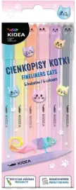 kidea-cienkopisy-pisaki-z-precyzyjna-koncowka-6-kolorow-kidea-kotki