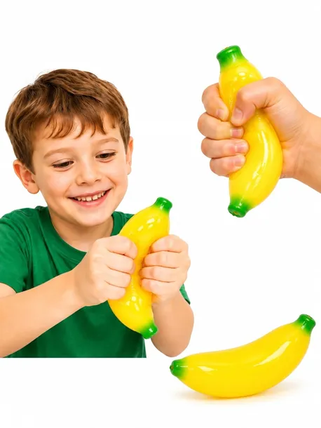 GNIOTEK SQUISHY żółty BANAN FIDGET TOYS sensoryczny antystresowy 1 szt.