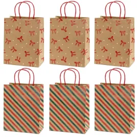 torebki-prezentowe-paski-i-kokardy-kraft-19-x-25-x-10-cm-6-szt-na-upominki