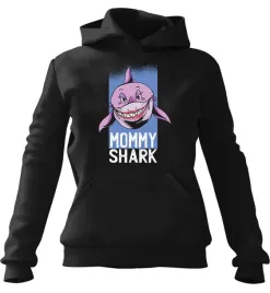 bluza-damska-z-kapturem-mommy-shark-czarna-xl