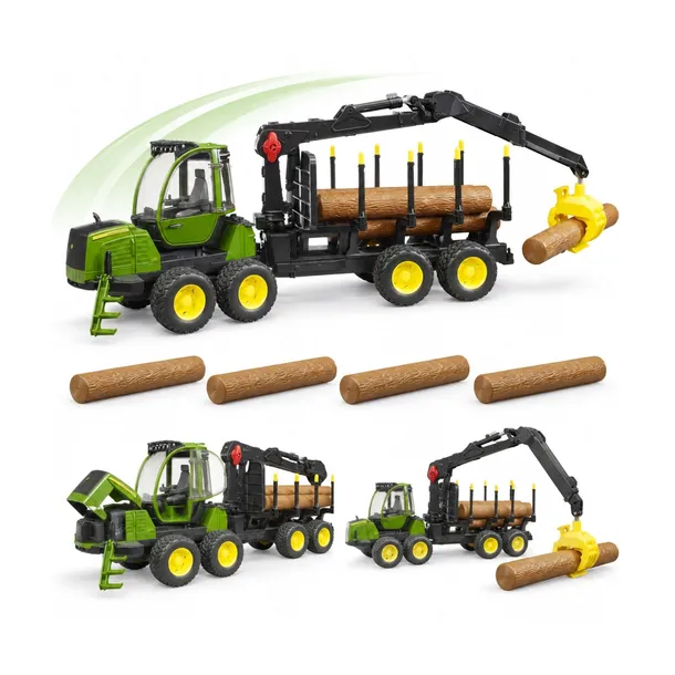 Bruder 02133 Forwarder John Deere 1210E z 4 pniami i chwytakiem skala 1:16
