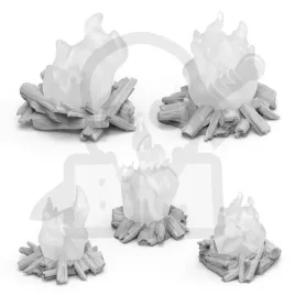 3d-printed-set-campfires-for-3mm-leds-1-48-1-35-ogniska-5-szt