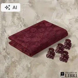 zestaw-bordowa-mala-mantylka-koronkowa-do-kosciola-4-klipsy-stabilizujace
