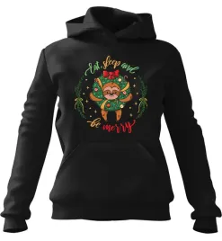 bluza-damska-z-kapturem-eat-sleep-merry-czarna-xs