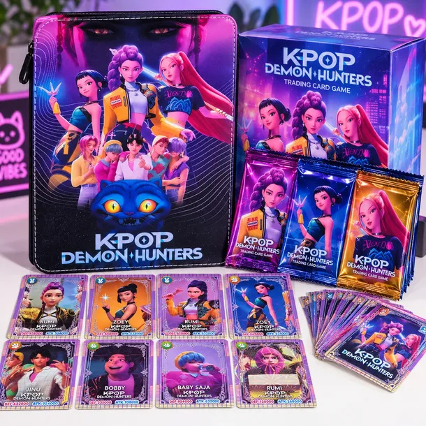 KPOP Album Segregator na 400 kart + paczka Kart Demon Hunters Huntrix Łowczynie Demonów