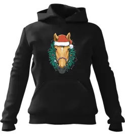 bluza-damska-z-kapturem-swiateczny-kon-czarna-xl