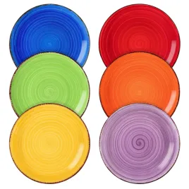 talerze-deserowe-6-szt-19-cm-kamionkowe-kolorowe-recznie-malowane