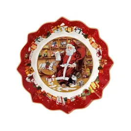 talerz-swiateczny-25-cm-porcelanowy-mikolaj-na-ciasto-przekaski