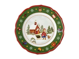 talerz-plaski-swiateczny-22-cm-porcelanowy-zielony-motyw-gwiazdy