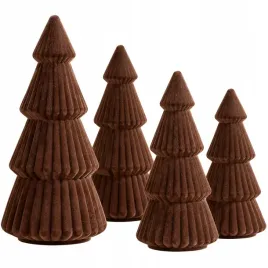 choinki-mini-swiateczne-4-szt-flokowane-brazowe-dekoracja-stolu