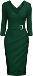 sukienka-elegancka-rayson-z-paskiem-dekolt-w-serek-rekawy-3-4-zielona-xl