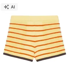 pullandbear-slimfit-spodenki-w-kolorze-jasnozolty