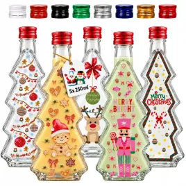 5x-szklane-butelki-choinka-250ml-swiateczne-etykiety-na-likier-prezent