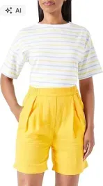 united-colors-of-benetton-lniane-zolte-szorty-z-wysokim-stanem-xs-7da