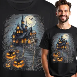 koszulka-meska-halloween-straszny-dom-tshirt-nadrukiem-duchy-straszna-druk