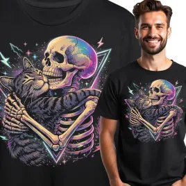 koszulka-meska-halloween-szkielet-z-kotem-tshirt-nadrukiem-duchy-straszna-x