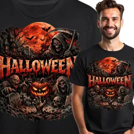 koszulka-meska-kosa-hallowen-tshirt-nadrukiem-duchy-dynie-straszna-szkielet