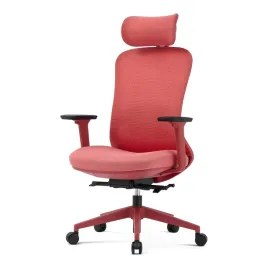 czerwony-fotel-ergonomiczny-obrotowy-z-norma-bhp-fizjo-z-funkcja-masazu