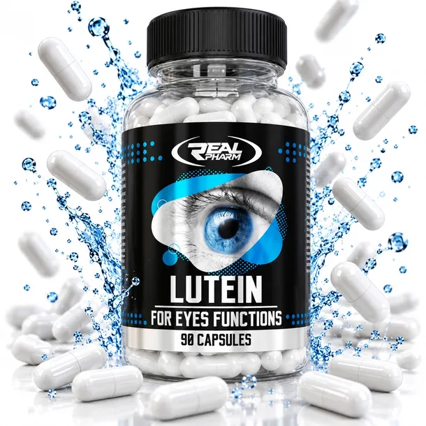 LUTEINA poprawa wzroku OCHRONA OCZU ostrość Real Pharm Lutein 90 kaps.