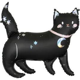balon-foliowy-czarny-kot-z-rozowa-obroza-na-urodziny-halloween-na-hel-81-cm