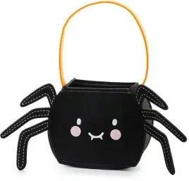 torebka-na-slodycze-cukierki-czarny-pajak-czarna-filcowa-torba-na-halloween